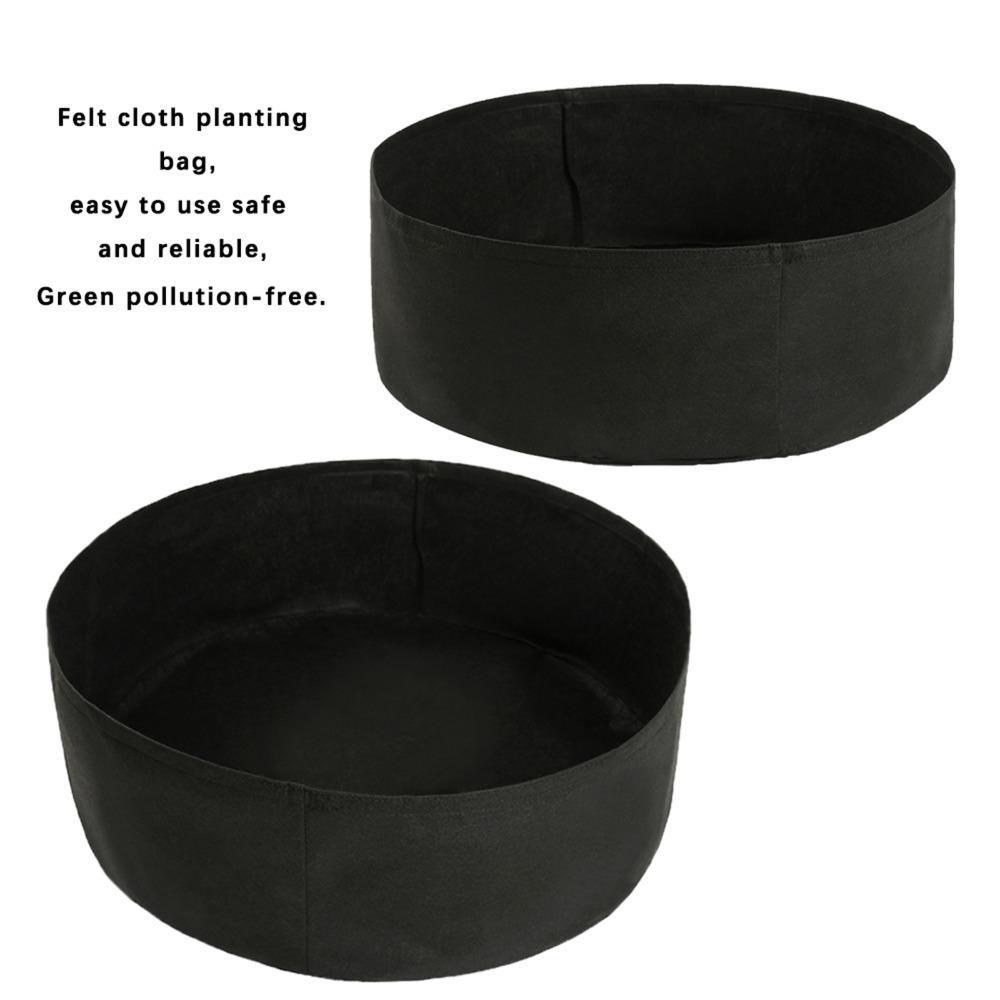 2PCS Durable 15 Gallon Grow Bag Round Heavy Duty Raised Planter Bag Black Fabric Plant Grow Bag Outdoor Gardening