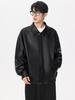 East Rain Casual Motorcycle Leather Jacket with Pockets, Long Sleeves, Flattering Design, Durable, Perfect for School or Commuting (SEW403)