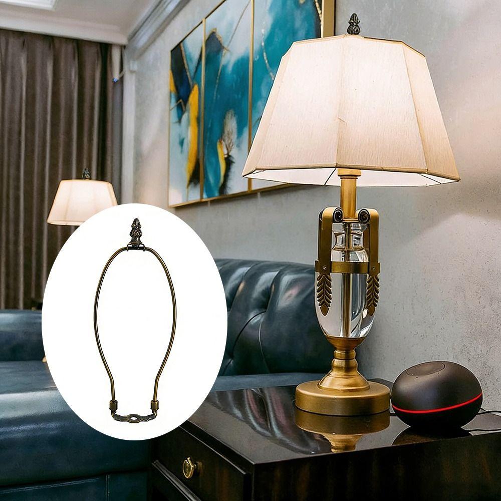 Decorative Bronze Finish Lamps Harp Kit Standard DIY Lamp Shade Holder Universal Shade Bracket Table Lamp