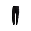 Neo Vintage Side Stripe Letter Knitted Sweatpants Women Bottoms Black FP7454