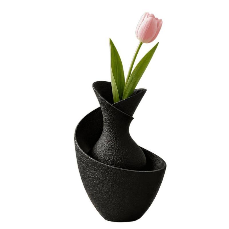 1PC New Product Simple Light Luxury Decorative Vase Living Room Entrance Desktop Bedroom Dining Table Advanced Flower Arrangement