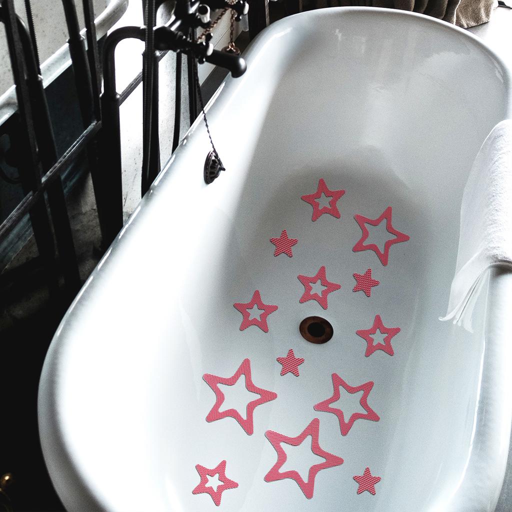 10pcs Star-Shaped Bathtub Sticker Waterproof Anti-Slip Floor Stair Tape Strips Swing Pool Floor Anti-skid Pad Stickers