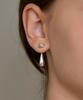 Tatiana Metal Tear Drop Ear Jacket Earrings Ec3258