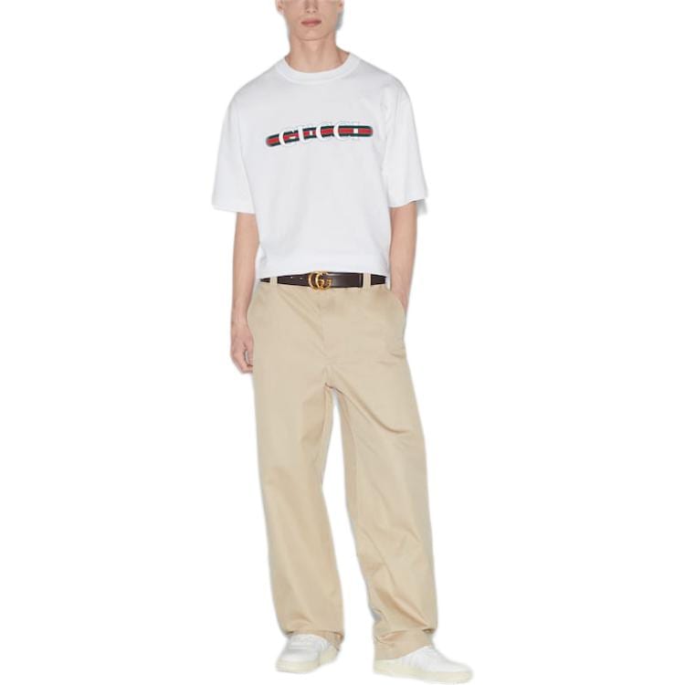 Gucci Tričko Extra Velké Pánské Bílé 784361-XJGKB-9074