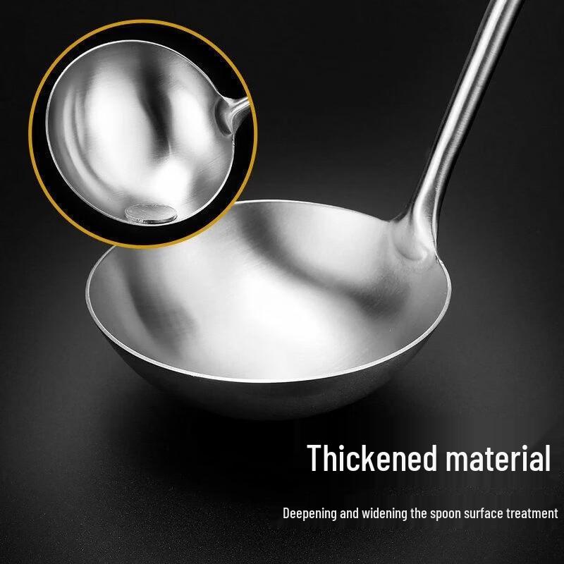 ZISIZ Stainless Steel Extra Thick Soup Ladle (2-Pack)