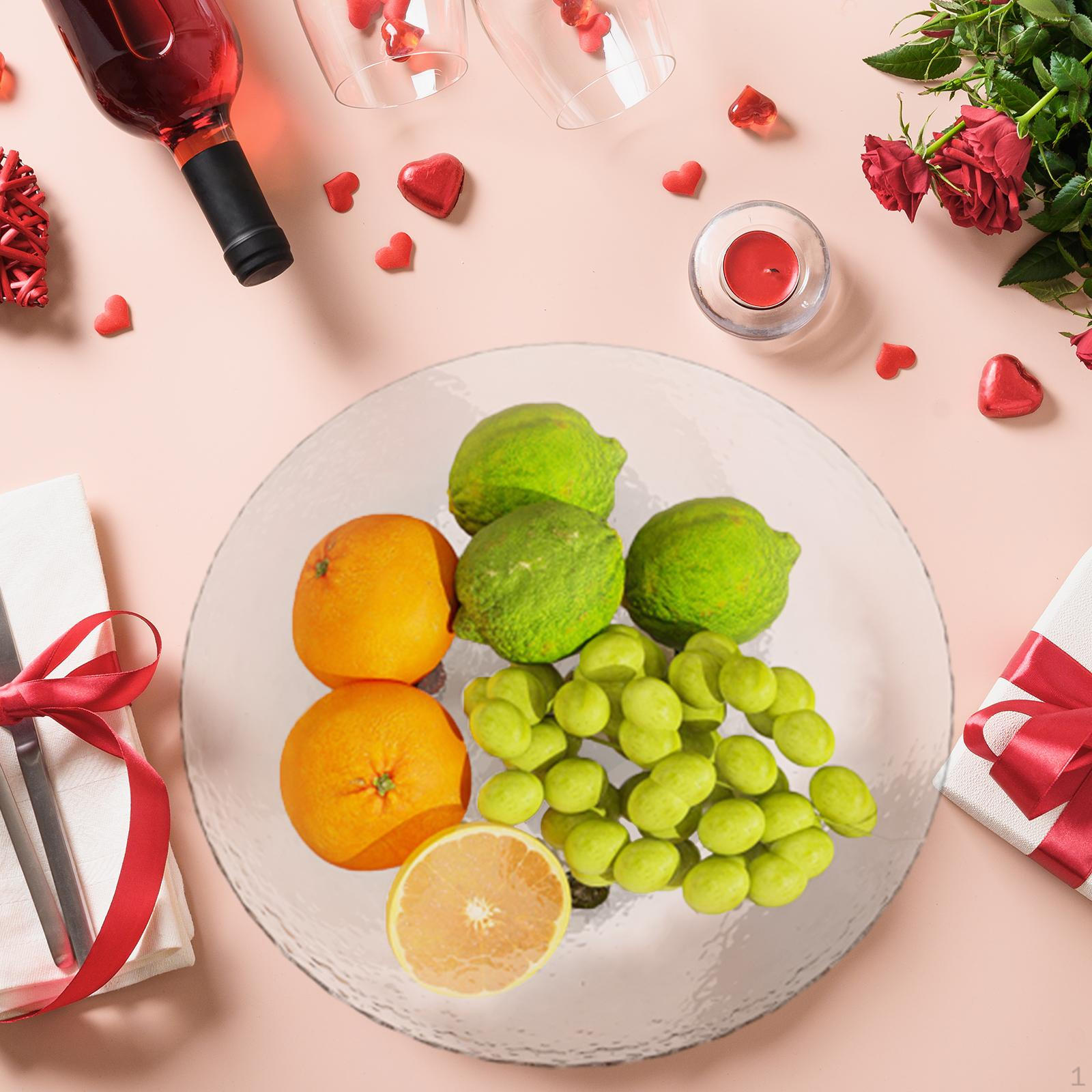 

Элегантная фруктовая ваза и набор тарелок для подачи свежих продуктов clear large