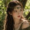 Green Gemstone Flower Elven Crown Renaissance Branch Leaf Headpiece  Cosplay Events