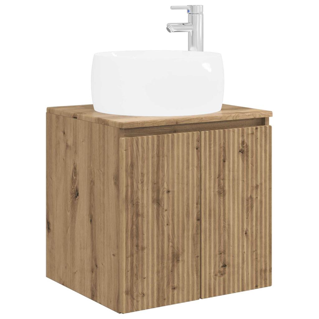 Bathroom Cabinet Set 4 pcs Artisan Oak Wood Based Material