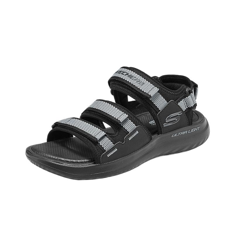Skechers Sandali da Spiaggia Sportivi Leggeri Uomo Sandali Nero 232986-BKGY