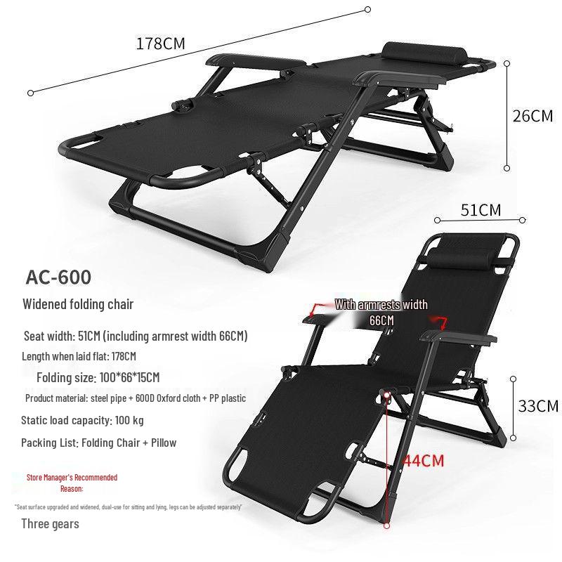 Foldable Lounge Chair - Nap Sofa Bed & Portable Lazy Backrest