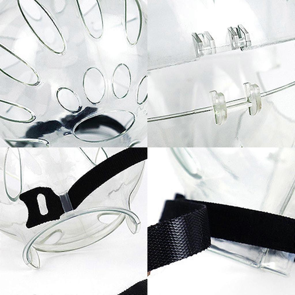 Cat Muzzle Clear Pets Mouth Cover Muzzle Anti Bite for Grooming Bathing S 125mmx135mm