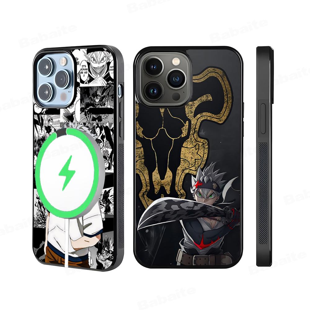 Black Clover Phone Case Magnetic Case For IPhone 18 16 14 13 12 11 15 Pro Max Plus For Magsafe Wireless Charge Cover