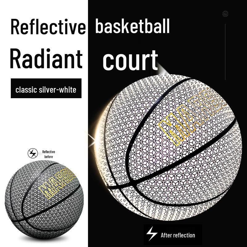Marbury Reflective Glow Basketball Size 7 – Cool Indoor Gift for Boys Size 7 (Standard)
