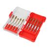 Compact Case Bits Carbide Burr Set 10 Unique Shapes 6.35 Mm Shank Easy Transport Storage Metal Working Accessory