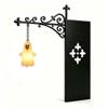 Wrought Iron Street Lamp Bookends Button Cell Battery Powered Bookmark Light  Study Room