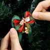 5/1Pcs Christmas Bows with Bells Mini Christmas Bowknot DIY Craft Gift Ornaments Xmas Tree Hanging Decor New Year Home Decor