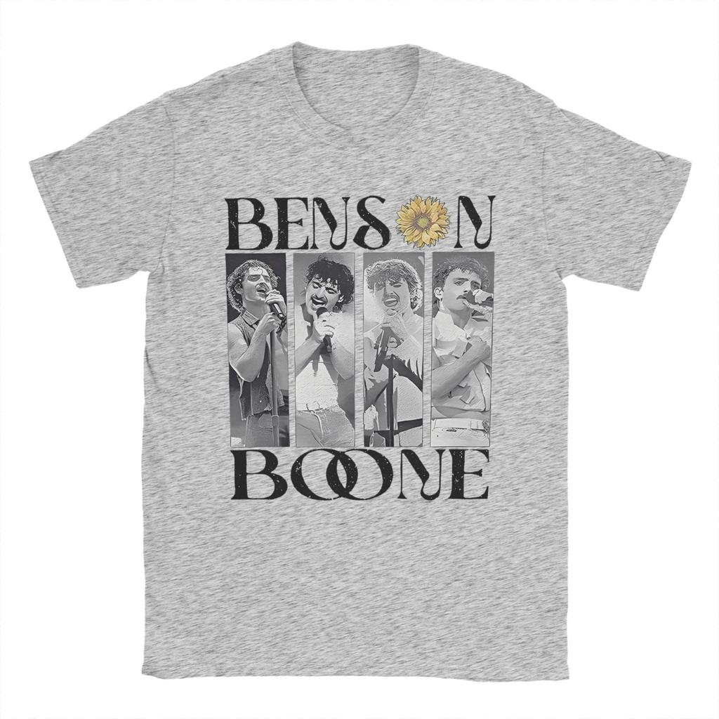Benson Boone Mystical Magical American Singer T Shirt for Men Cotton TShirt Round Neck Tees Short Sleeve Clothing Gift Idea