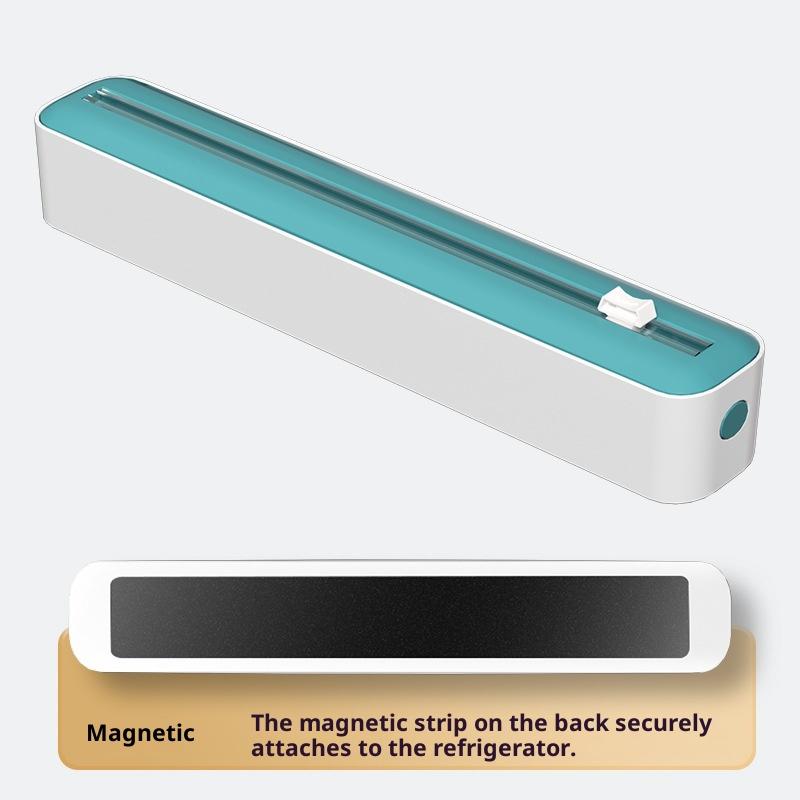 Dvojbřitý řezák na potravinovou fólii magnetický typ nastavitelný řezák na pečicí papír a hliníkovou fólii úložný box