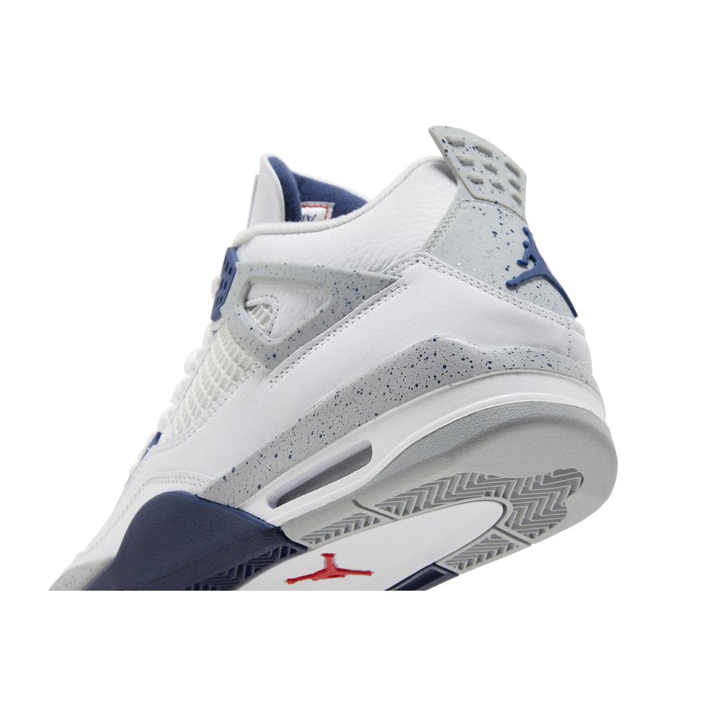 Air Jordan 4 Retro 'Midnight Navy' (Unisex) White / Midnight Navy / Light Smoke Grey / Fire Red Vintage Basketball Shoes DH6927 140