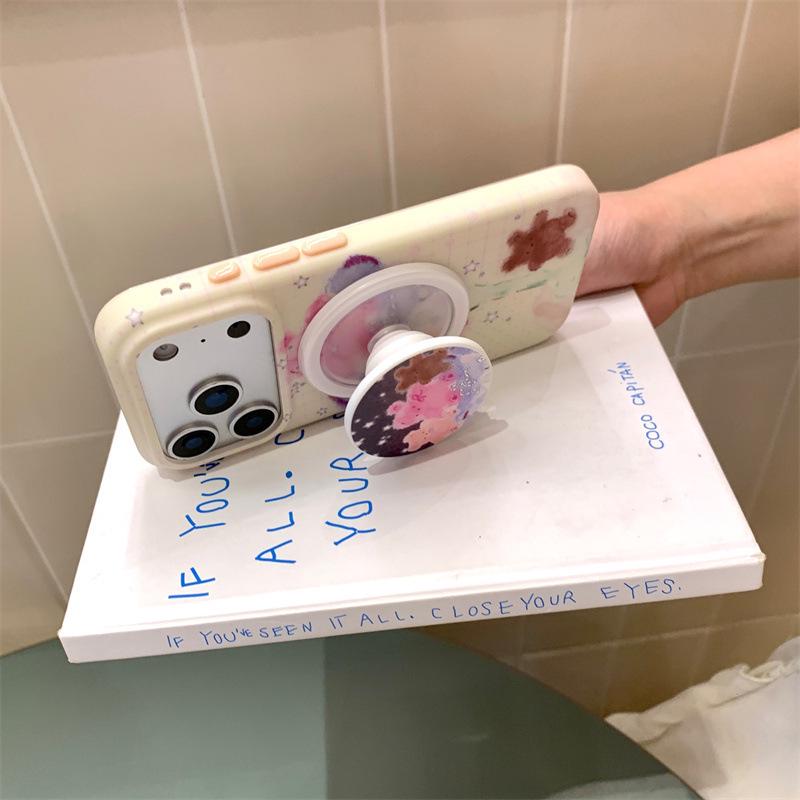 

Colorful Graffiti Tree & Little Bear Magnetic Phone Case for iPhone 17/16 Pro Max/15 Pro iPhone 16 Pro Max