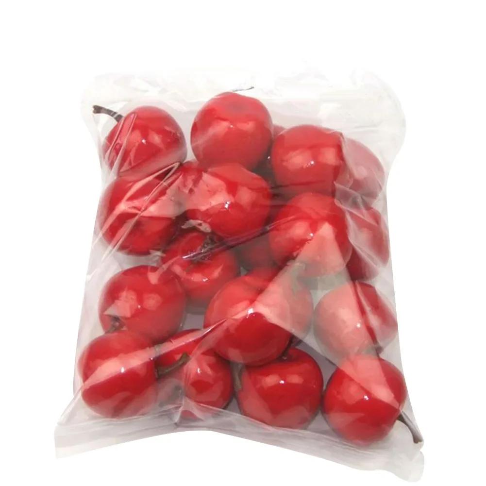 20 Pcs Artificial Foam Mini Apples Red Green Simulation Faux Fruits DIY Crafts Ornaments Photography Props Wedding Home Decor