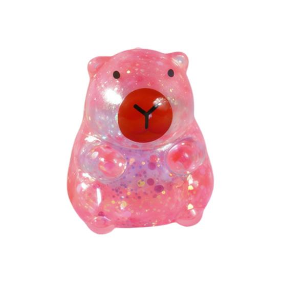 1/4ks Kapybara Cukrová Antistresová Míčová Úleva od Úzkosti Třpytivá Kapybara Mačkací Hračka Pružná Pomalé Vzestupné Relaxační Průhledná Kapybara Stlačovací Fidget Hračka