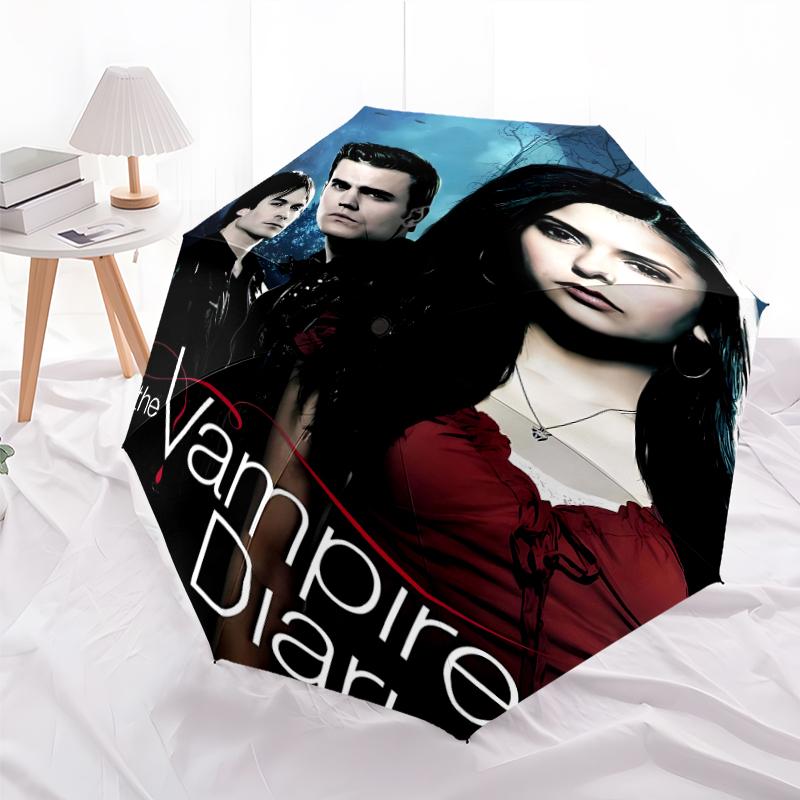 1pc The Vampire Diaries1 Umbrella, Sun Protection, And UV Shielding. It Has Eight Sturdy Ribs for Outdoor Use And Perfect Gift