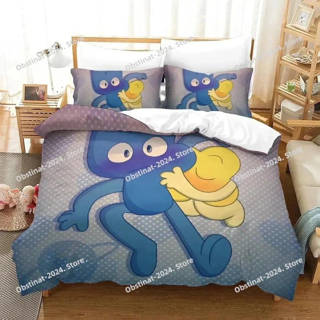 New Jacknjellify Bedding Set Printed Single Comforter Quilt Bed Cover Soft Duvet Cover Pillow Case 3 Pieces Sets Kids Adult Size