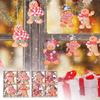 Christmas Gingerbread Wood Ornaments 12X Wall Tree Ornament Christmas Gingerbread Man Seasonal Decor Photography Props Indoor