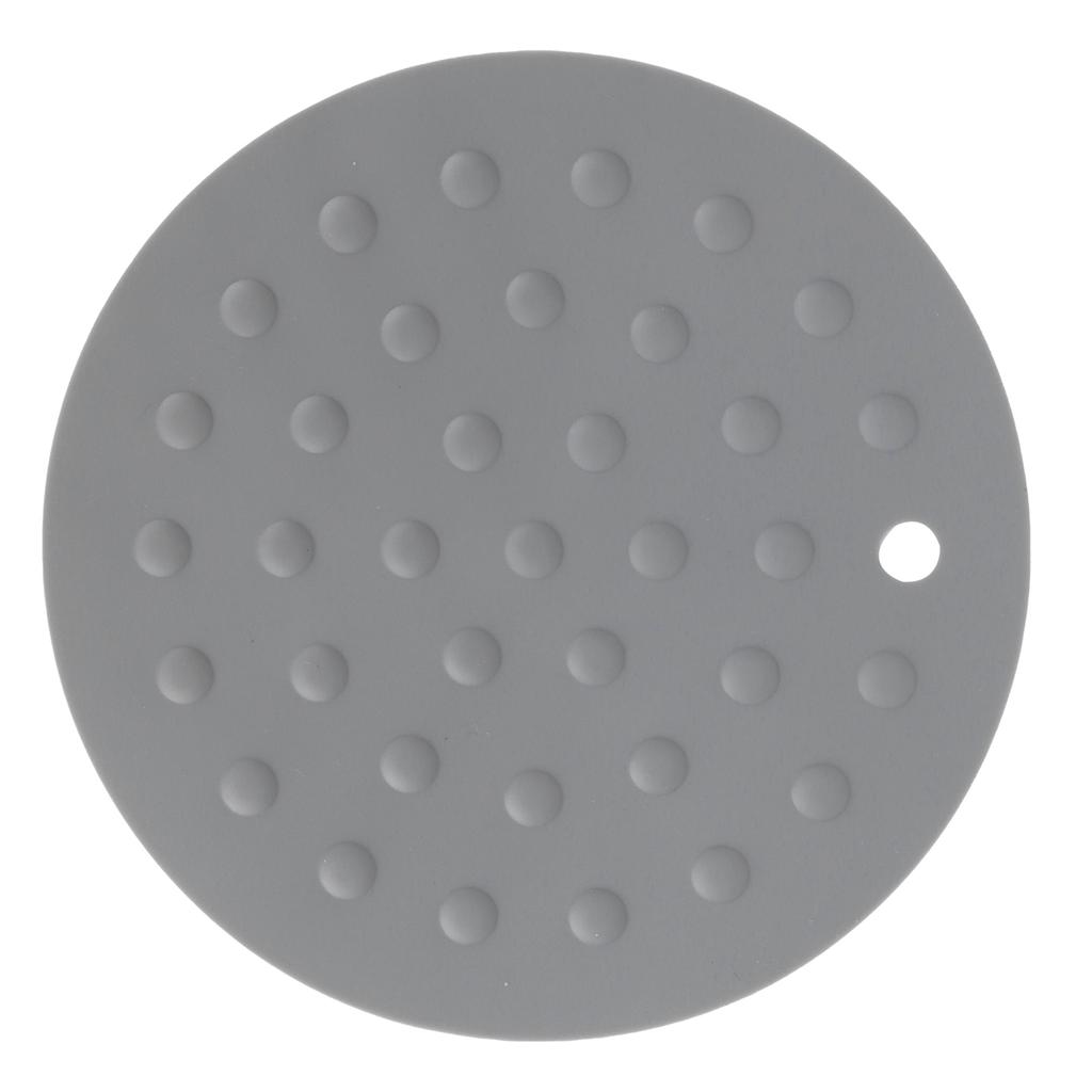 Round Shape Silicone Pad Kitchen AntiScald Insulation Dish Placemat for Kitchen Home(Dark Gray )