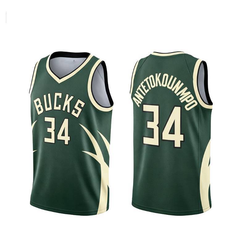 Bucks Basketball Trikots Polyester Atmungsaktives Trikot für Erwachsene