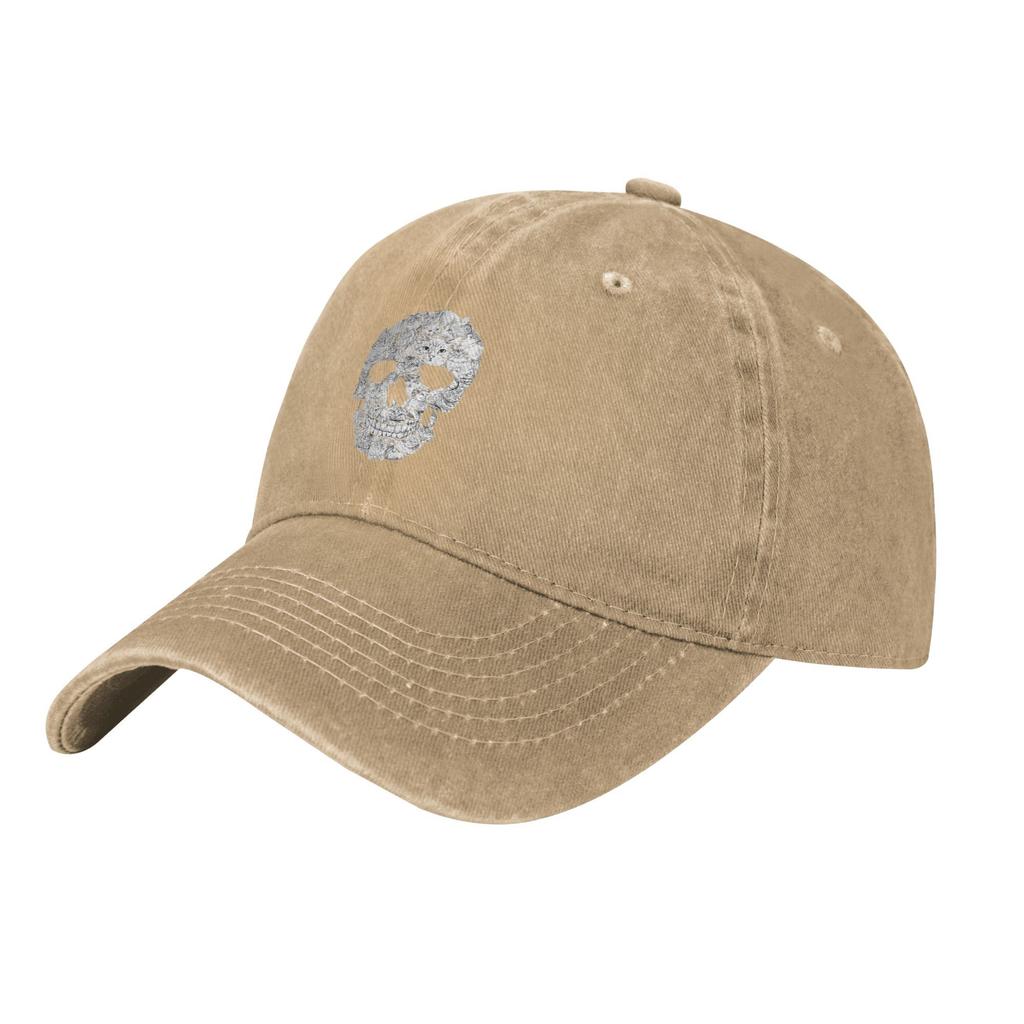 Vintage Cat Skull Horror Skull Baseball Caps for Men Women Distressed Cotton Snapback Cap Activities Adjustable Fit Cap