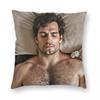 Henry Cavill Sleeping Square Pillowcase Polyester Linen Velvet Pattern Decorative Throw Pillow Case Sofa Seater Cushion Cover