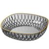 Transparent Gold Rim Fruit & Snack Plate