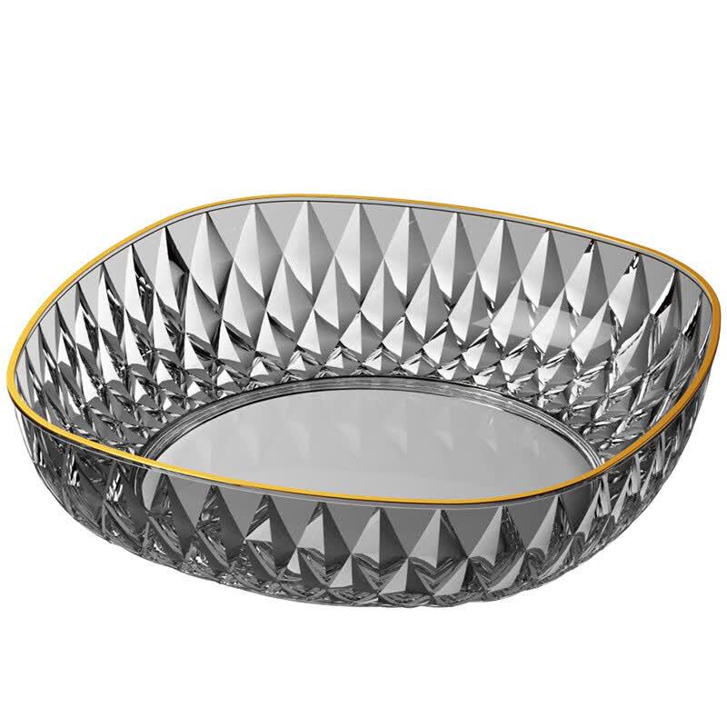 Transparent Gold Rim Fruit & Snack Plate