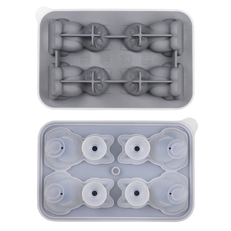 Penguin, French Bulldog, and Alpaca Silicone Ice Cube Mold for Drinks
