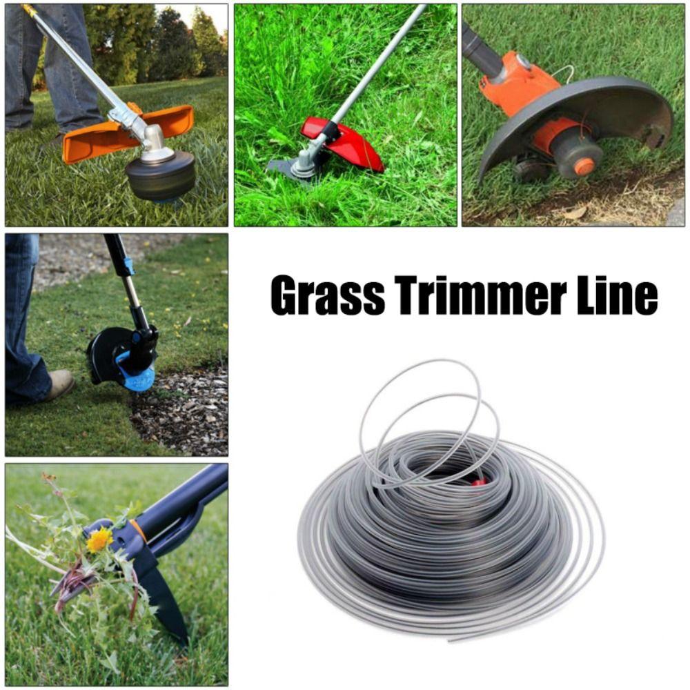 Nylon and Steel Wire Grass Trimmer Line 5m/10m/15m*2.4mm/2.7mm/3mm Trimmer Rope Garden Maintenance