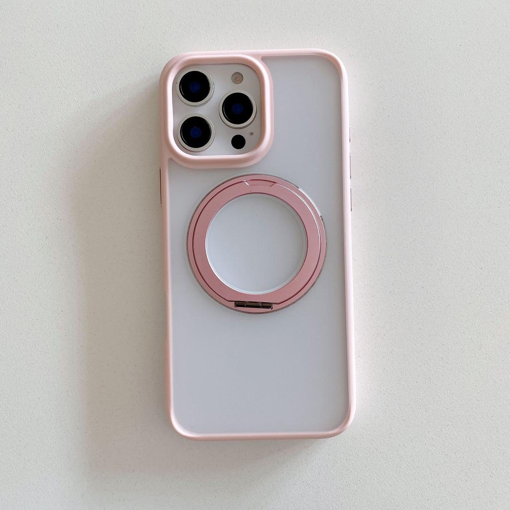 Applicable To Apple 16proMax Rotary Bracket Mobile Phone Case Magnetic Charging IPhone 15 Matte Anti Fall Protection Case
