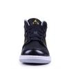 Jordan Air Jordan 1 Cushioning, Wear Resistant High top Vintage Basketball Shoes Men's Black Yellow 554724-070