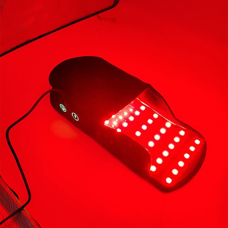 Black 90pcs LEDs Red Light Therapy Devices Near Infrared LED Pad 880 NM Foot Pain Relief Slipper for Feet Toes Instep 32x13.5cm