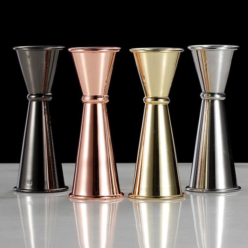 1 Pc Stainless Steel Bar Wine Cocktail Shaker Jigger Single Double Shot Drink Mixer Wine Pourers Measure Cup Bar Tools