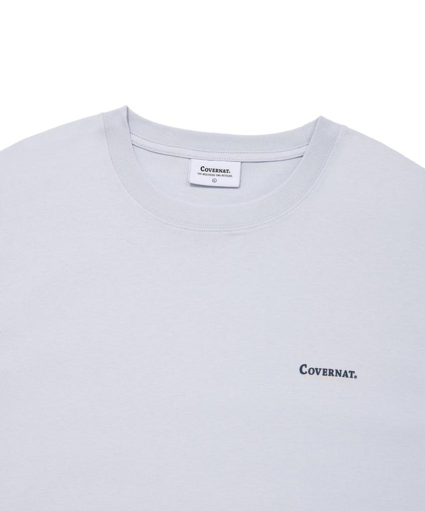 COVERNAT Small Authentic Logo T-Shirt Light Blue
