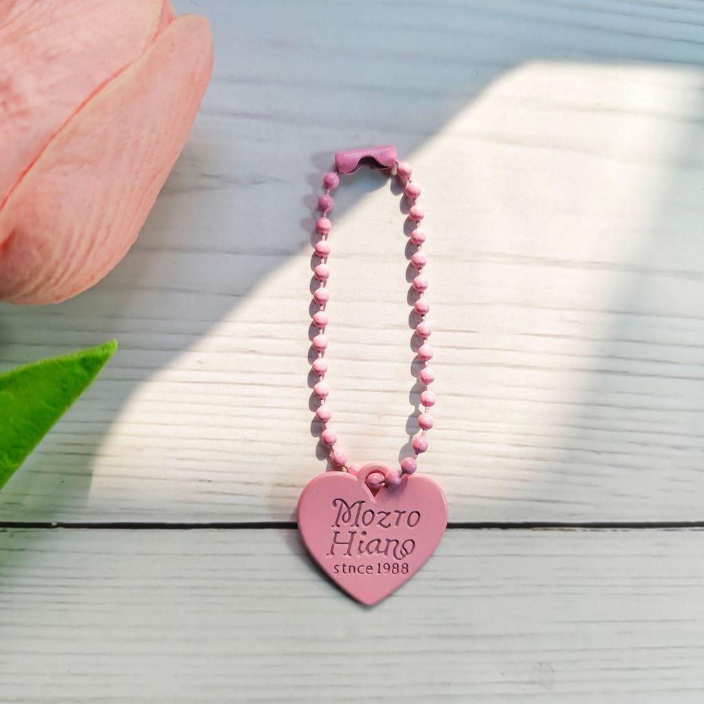 Bonbonfarbenes doppelseitiges Liebesanhänger Perlenketten Schlüsselanhänger - Kreatives DIY-Accessoire