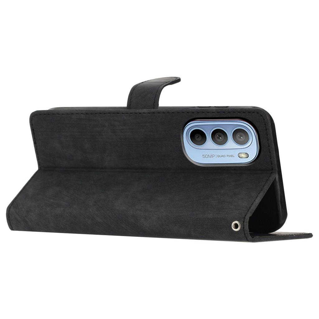 For Motorola Moto G52 4G/G82 5G Skin-touch Leather Wallet Shell Folding Stand Phone Case