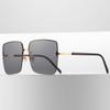 2020 Square Sunglasses, Street Shooting Personalized Rice Rimless Glasses Gradual Change Color Sunglasses Women