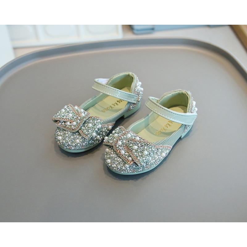 Girls' Princess Style Shoes Children's Dance Shoes with Rhinestones, Bowknot Performance Flats for Toddlers & Girls