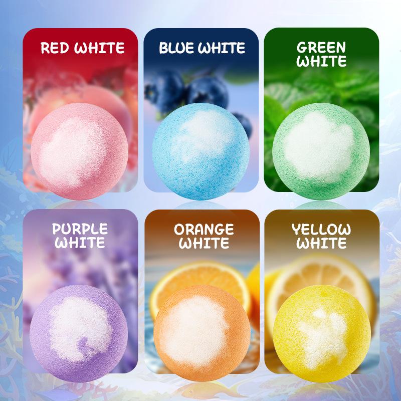 Ocean 6-piece Bath Salt Ball, Cleansing Body Fragrance Bath Salt Ball Skin Care Products