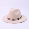 New Western Cowboy Hat Autumn and Winter New Flat-brimmed Wool Top Hat Men's and Women's Versatile Fashion Jazz Hat