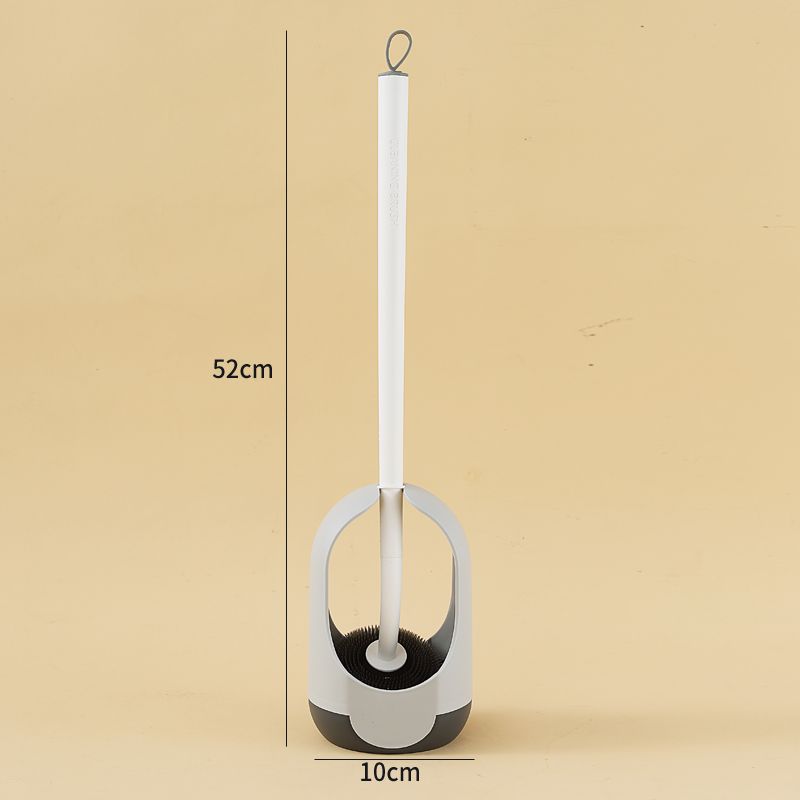 Toilet Brush with Base No Dead Corners Household Bathroom Cleaning Brush Long Handle Toilet Brush Wall Mounted Toilet Brush