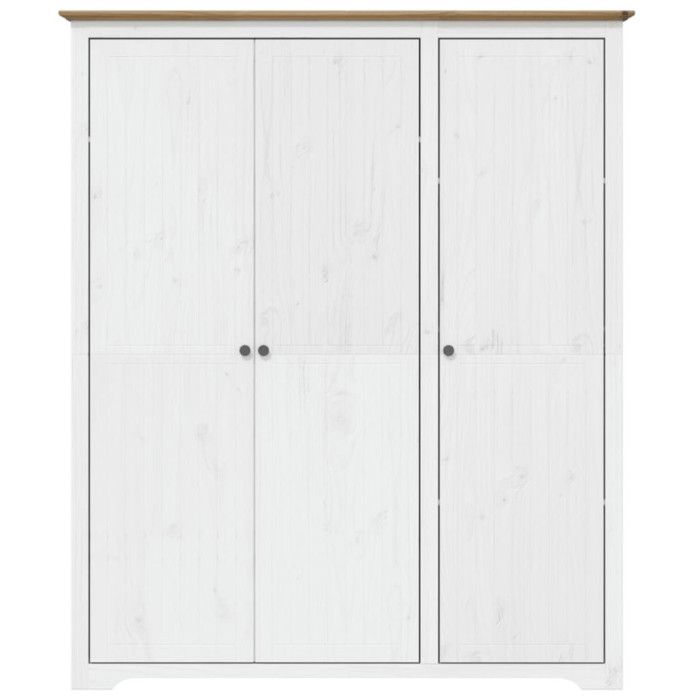 VidaXL Garde-robe, Armoire à Vêtements, Placard de Vêtements, Meuble de Rangement, Organisateur de Chambre, Blanc Marron 355063